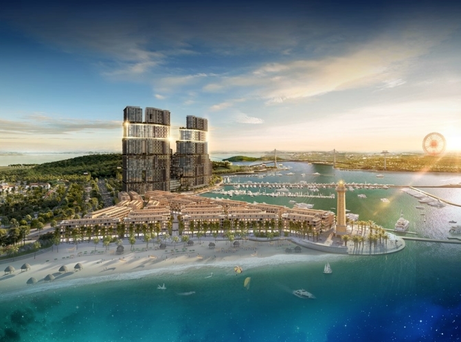 Tòa tháp đôi Sun Marina với dòng căn hộ The Platinum tại tầng 33-41